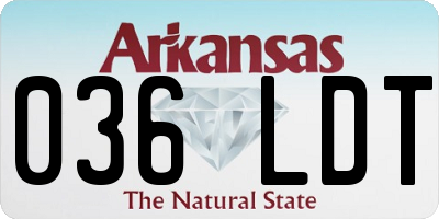 AR license plate 036LDT