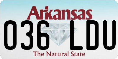 AR license plate 036LDU
