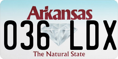 AR license plate 036LDX