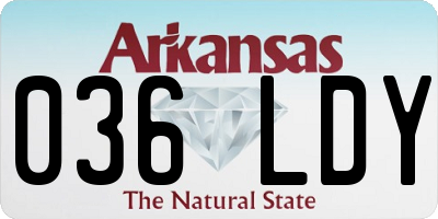 AR license plate 036LDY