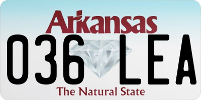 AR license plate 036LEA