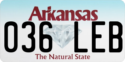 AR license plate 036LEB