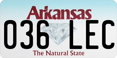 AR license plate 036LEC