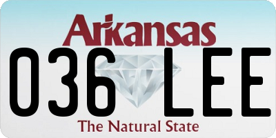 AR license plate 036LEE