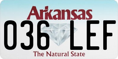 AR license plate 036LEF