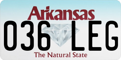 AR license plate 036LEG