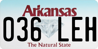 AR license plate 036LEH
