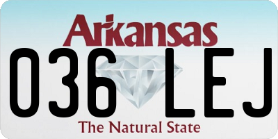 AR license plate 036LEJ
