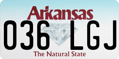 AR license plate 036LGJ