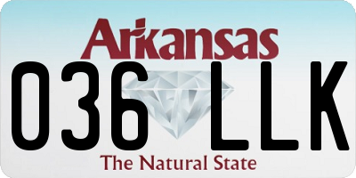 AR license plate 036LLK