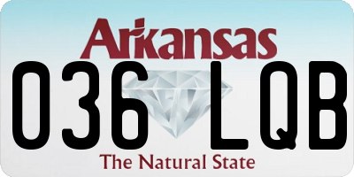 AR license plate 036LQB