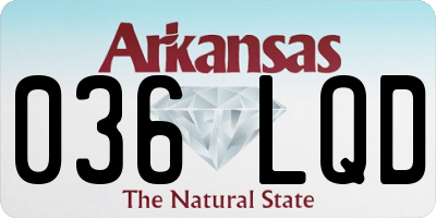 AR license plate 036LQD