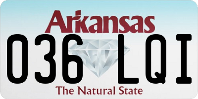 AR license plate 036LQI