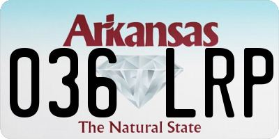 AR license plate 036LRP