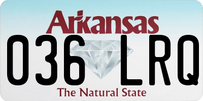 AR license plate 036LRQ