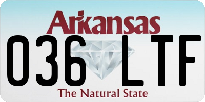 AR license plate 036LTF