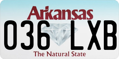 AR license plate 036LXB