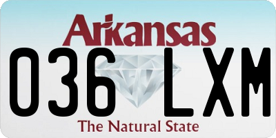 AR license plate 036LXM