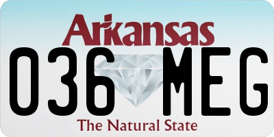 AR license plate 036MEG