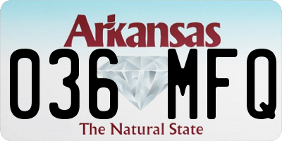 AR license plate 036MFQ