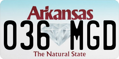 AR license plate 036MGD