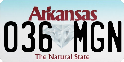 AR license plate 036MGN