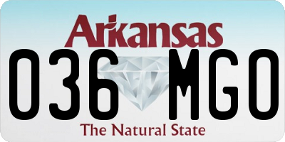 AR license plate 036MGO