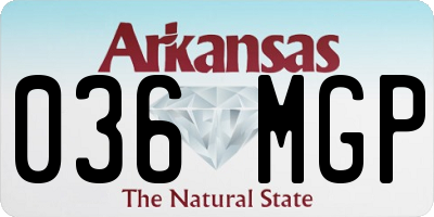 AR license plate 036MGP