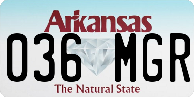AR license plate 036MGR