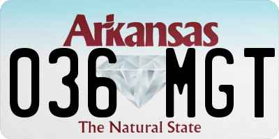 AR license plate 036MGT
