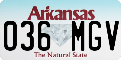 AR license plate 036MGV