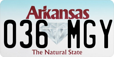 AR license plate 036MGY