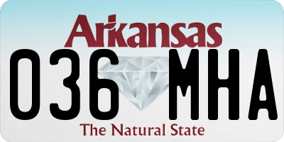 AR license plate 036MHA