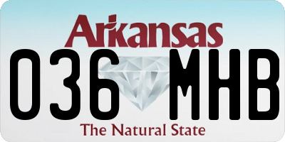 AR license plate 036MHB