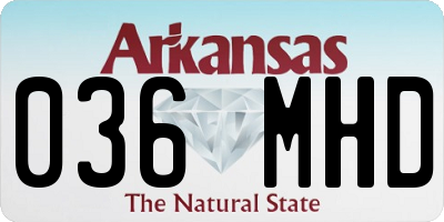 AR license plate 036MHD