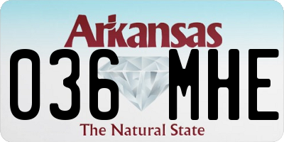 AR license plate 036MHE