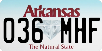 AR license plate 036MHF