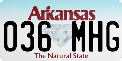 AR license plate 036MHG