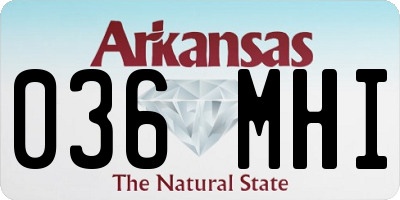 AR license plate 036MHI