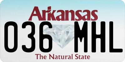 AR license plate 036MHL