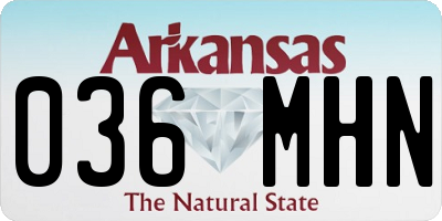 AR license plate 036MHN