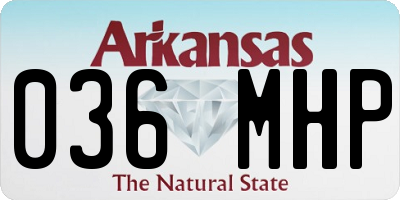 AR license plate 036MHP