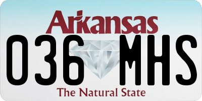 AR license plate 036MHS
