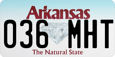 AR license plate 036MHT