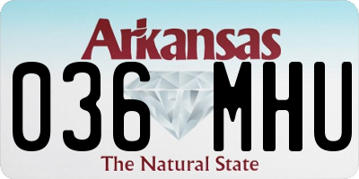 AR license plate 036MHU