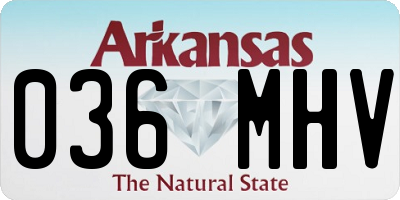 AR license plate 036MHV
