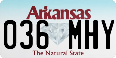 AR license plate 036MHY