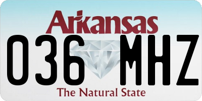 AR license plate 036MHZ