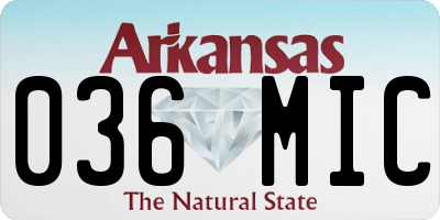 AR license plate 036MIC