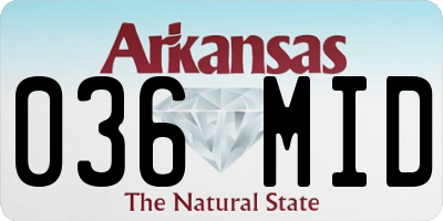 AR license plate 036MID